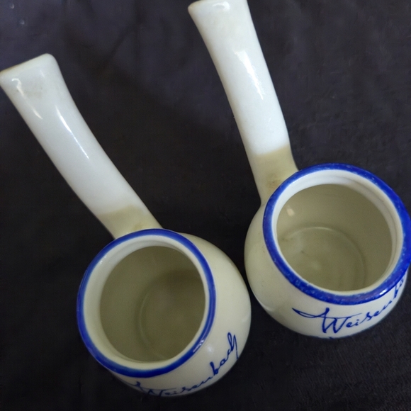 Vintage Weisenbach Schnapps Sipping Pipes | German Porcelain Set of 2 - Picture 8 of 9